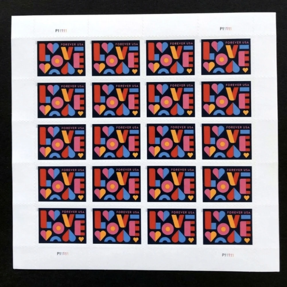 LOVE Stamps 40 Pane of 20 Forever Stamps-2021-MNH 2 panes (sheet) FINAL PRICE